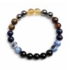 Kraftstein Armband Balance & Stärke – Obsidian, Tigerauge, Citrin & Lapislazuli