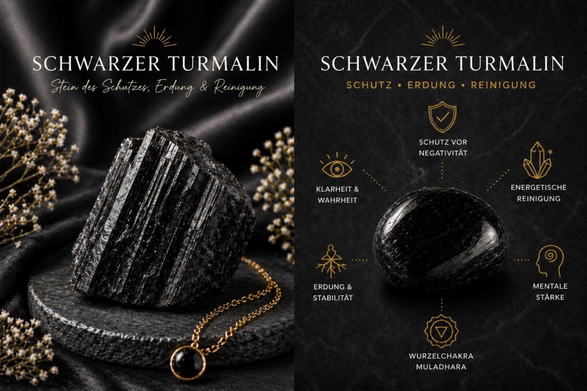 Schwarzer Turmalin – Der mächtige Schutzstein für Körper & Energie