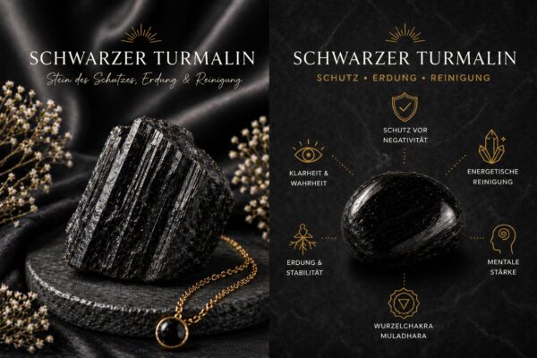 Schwarzer Turmalin – Der mächtige Schutzstein für Körper & Energie