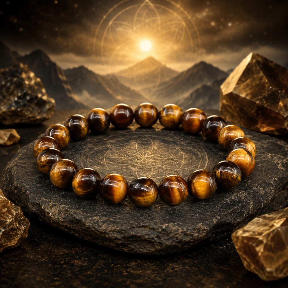 Kraftstein Armband – Natürliches Gelbes Tigerauge – Mut, Schutz & Selbstvertrauen
