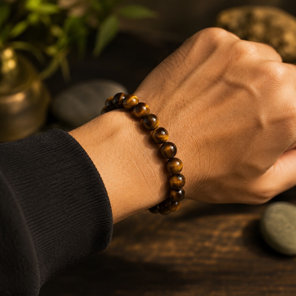 Kraftstein Armband – Natürliches Gelbes Tigerauge – Mut, Schutz & Selbstvertrauen