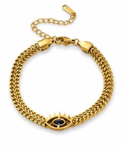 Evil Eye Armband – 18K PVD vergoldet – Schutzsymbol & Eleganz in Gold
