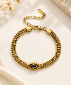 Evil Eye Armband – 18K PVD vergoldet – Schutzsymbol & Eleganz in Gold
