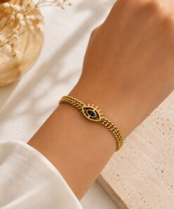 Evil Eye Armband – 18K PVD vergoldet – Schutzsymbol & Eleganz in Gold