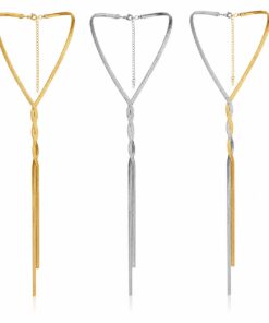 Schlangenkette Titanstahl teilweise vergoldet in Gold, Silber oder Gold/Silber