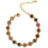 Armband Multicolor mit Zirkonia Herzen – 18K Gold PVD beschichtet – Elegant