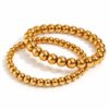 Perlenarmband – Edelstahl 304 mit 18 Karat Echtgold-PVD-Beschichtung | 5 mm oder 6 mm