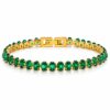 Emerald Shine – Tennisarmband mit grünen Zirkonia & 18K Gold PVD